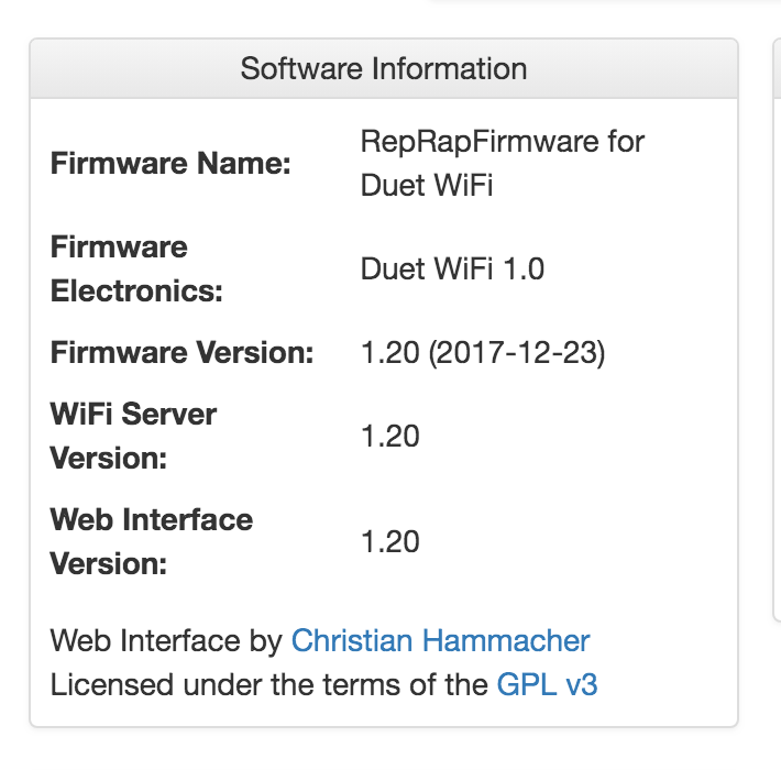 Duet2Wifi - Version Information.png